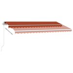 vidaXL Auvent manuel rétractable sur pied 400x350 cm Orange et marron