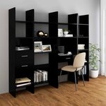 vidaXL Bibliothèque Noir 40x35x180 cm Bois d’ingénierie