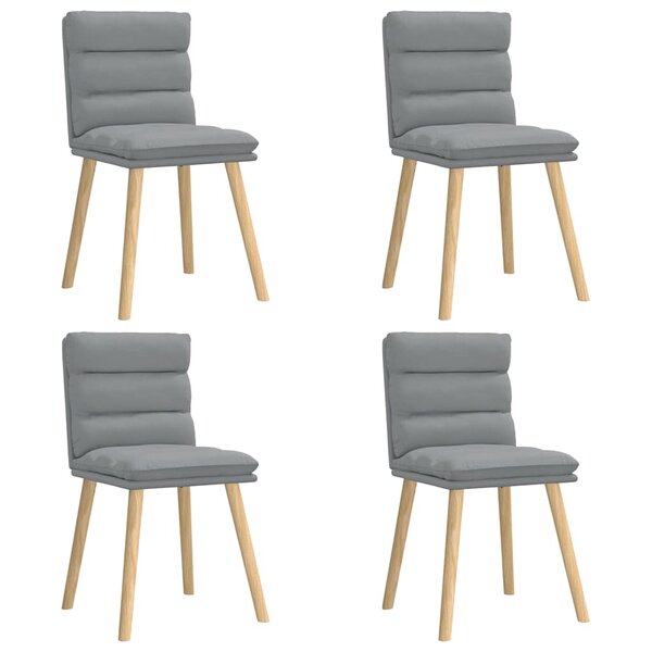 vidaXL Chaises à manger lot de 4 gris clair tissu