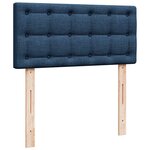 vidaXL Sommier à lattes de lit avec matelas Bleu 100x200 cm Tissu