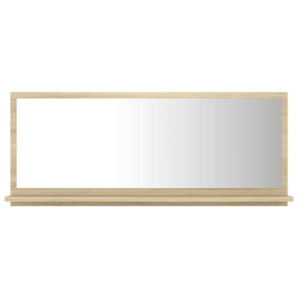 vidaXL Miroir de salle de bain Chêne sonoma 90x10 5x37 cm Aggloméré