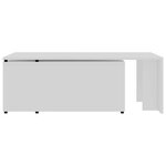 vidaXL Table basse Blanc 150x50x35 cm Bois d'ingénierie