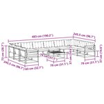 vidaXL Ensemble de canapés d'extérieur 11 pc Blanc et Beige