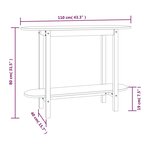 vidaXL Table console Marron miel 110x40x80 cm Bois massif de pin