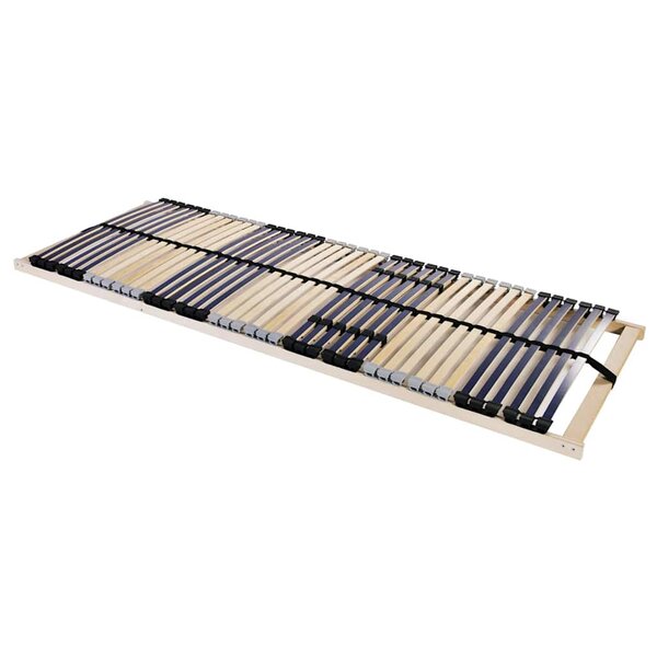 vidaXL Sommier à lattes Marron 90 x 190 cm Bois de hêtre massif