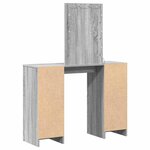 vidaXL Table de Toilette Gris 102 x 33 x 135 cm Bois d'ingénierie