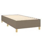 vidaXL Sommier à lattes de lit matelas et LED Taupe 80x200cm Tissu