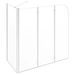 vidaXL Enclos de bain 120x69x130 cm Verre trempé Transparent