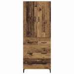 vidaXL Haut Armoire Bois Ancien 69 5 x 34 x 180 cm Bois d'ingénierie