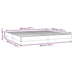 vidaXL Cadre de Lit Noir 200x200 cm Velours