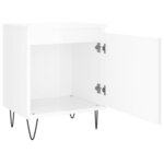 vidaXL Table de chevet blanc brillant 40x30x50 cm bois d’ingénierie