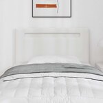 vidaXL Tête de lit LED Blanc 100 cm Cuir synthétique