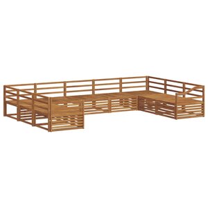 vidaXL Ensemble de canapés d'extérieur 9 pc Naturel