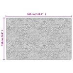 vidaXL Tapis lavable antidérapant 190x300 cm noir et blanc