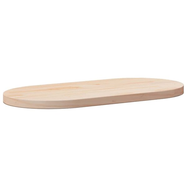 vidaXL Dessus de table 90x45x2 5 cm bois de pin massif ovale