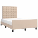vidaXL Cadre de lit sans matelas cappuccino 120x190 cm similicuir