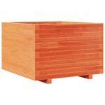 vidaXL Jardinière cire marron 70x70x49 5 cm bois de pin massif