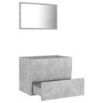vidaXL Ensemble de meubles de salle de bain 2 Pièces gris béton