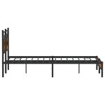 vidaXL Cadre de lit sans matelas chêne fumé 140x190 cm bois ingénierie