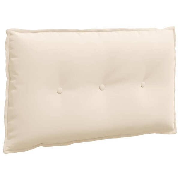 vidaXL Coussin de Dos Beige 80 x 50 cm Tissu en microfibre