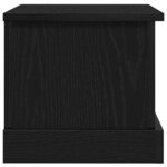 vidaXL Boîte de Rangement Chêne noir 50 x 30 x 28 cm Bois d'ingénierie