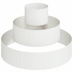 vidaXL Ensemble de jardinières en acier blanc