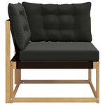 vidaXL Canapé d'angle extérieur Bois d'Acacia Massif Blanc