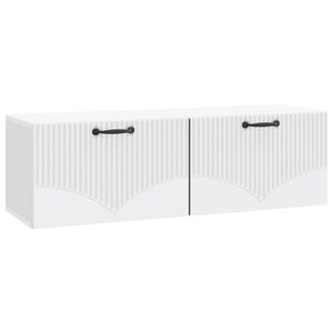 vidaXL Meuble TV mural Blanc 98 x 31 x 30 cm Bois d'ingénierie