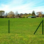 vidaXL Clôture euro acier 10x1 0 m vert