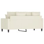 vidaXL Canapé à 2 places Crème 140 cm Velours