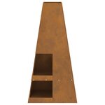 vidaXL brasero avec espace de rangement pour bûches  50 x 50 x 100 cm - acier corten