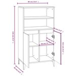 vidaXL Buffet haut Blanc brillant 60x36x110 cm Bois d'ingénierie