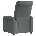vidaXL Fauteuil inclinable de massage en tissu gris foncé