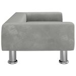vidaXL Canapé pour enfants gris clair 70x45x26 5 cm velours