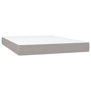 vidaXL Matelas de lit à ressorts ensachés fermeté moyenne Gris clair 140x190x20 cm