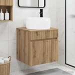 vidaXL Meuble de lavabo mural Chêne artisanal 49 x 44 5 x 66 cm