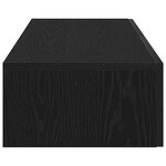 vidaXL Étagère murale avec tiroirs noir 100x36x19 cm bois d'ingénierie