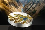 Pièce de monnaie en Argent 25 Dollars g 155.5 (5 oz) Millésime 2025 Topography YELLOWSTONE