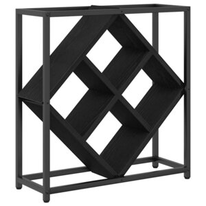 vidaXL Étagère à vin Chêne noir 51 x 18 x 52 5 cm Bois d'ingénierie