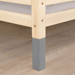 6 Pieds réhausseurs de lit - bois vernis 20 cm pour largeur lit 140 cm