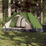 vidaXL Tente de camping à dôme 3 personnes vert libération rapide