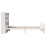vidaXL Lit bibliothèque sans matelas blanc 90x200cm bois de pin massif