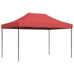 vidaXL Tente de réception pliable escamotable bordeaux 410x279x315 cm
