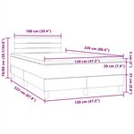 vidaXL Sommier à lattes de lit avec matelas rose 120x220 cm velours
