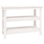 vidaXL Banc de travail Blanc 110 5x50x80 cm Bois de pin massif