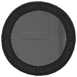 vidaXL Canapé de jardin table coussins demi-rond noir résine tressée