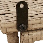 VidaXL Table de jardin pliante beige 90 x 51 x 75 cm polyrotin