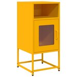 vidaXL Table de chevet jaune moutarde 36x39x78 cm acier laminé à froid
