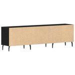 vidaXL Meuble TV Chêne noir 150 x 30 x 44 5 cm Bois d'ingénierie