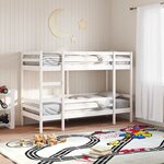 vidaXL Lit superposé sans matelas blanc 90x190 cm bois de pin massif